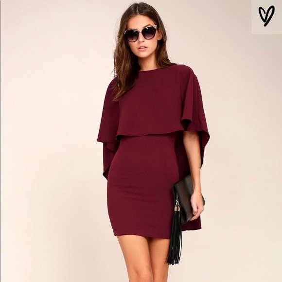 Lulus cape dress Clearance